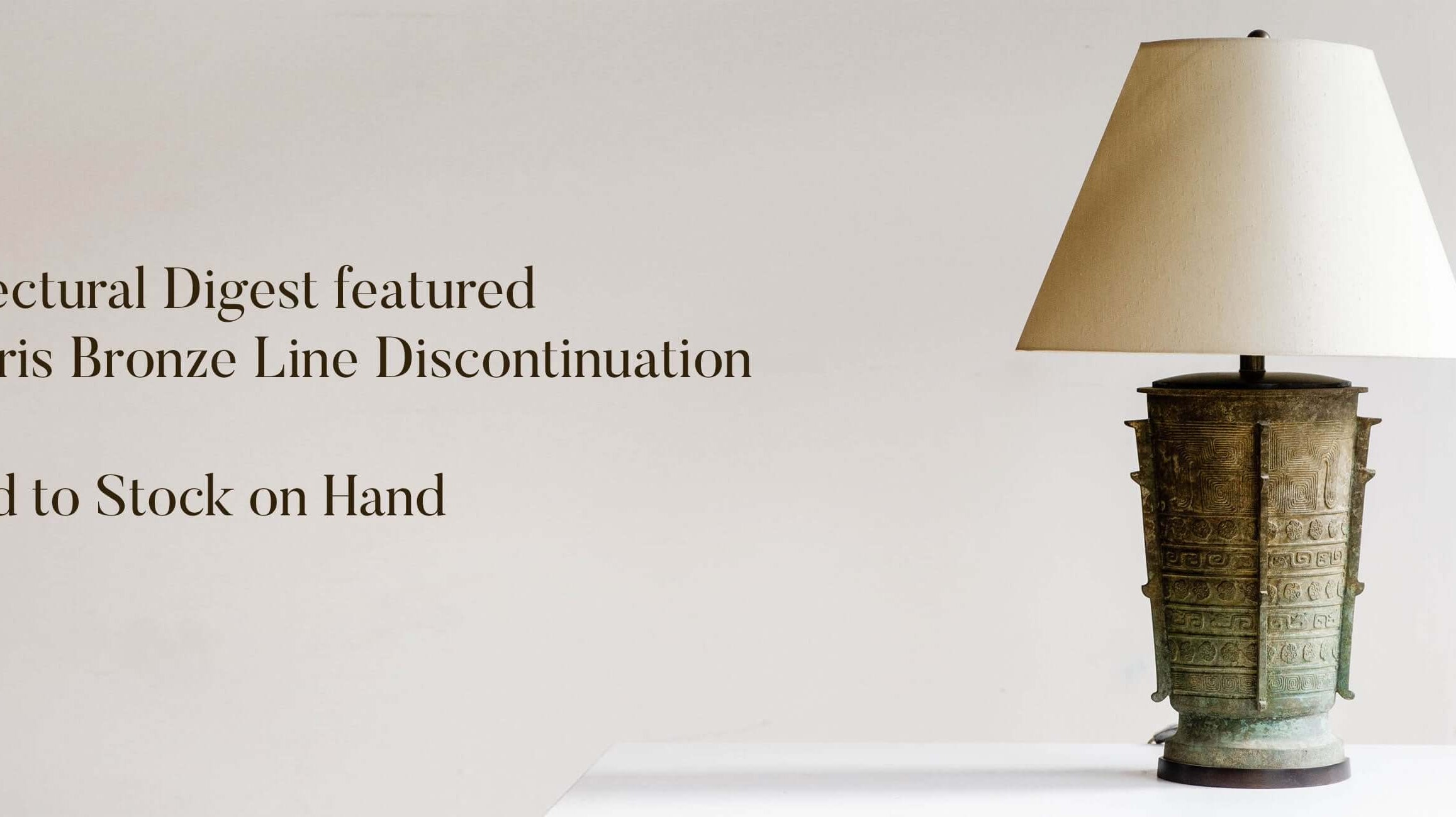 Elegant Farewell to Lawrence & Scott's Verdigris Bronze Lighting Line