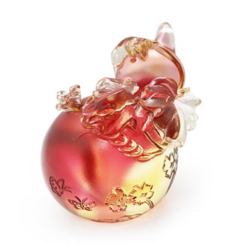 LIULI Crystal Art Crystal Gourd & Mouse, "Our Happiness"