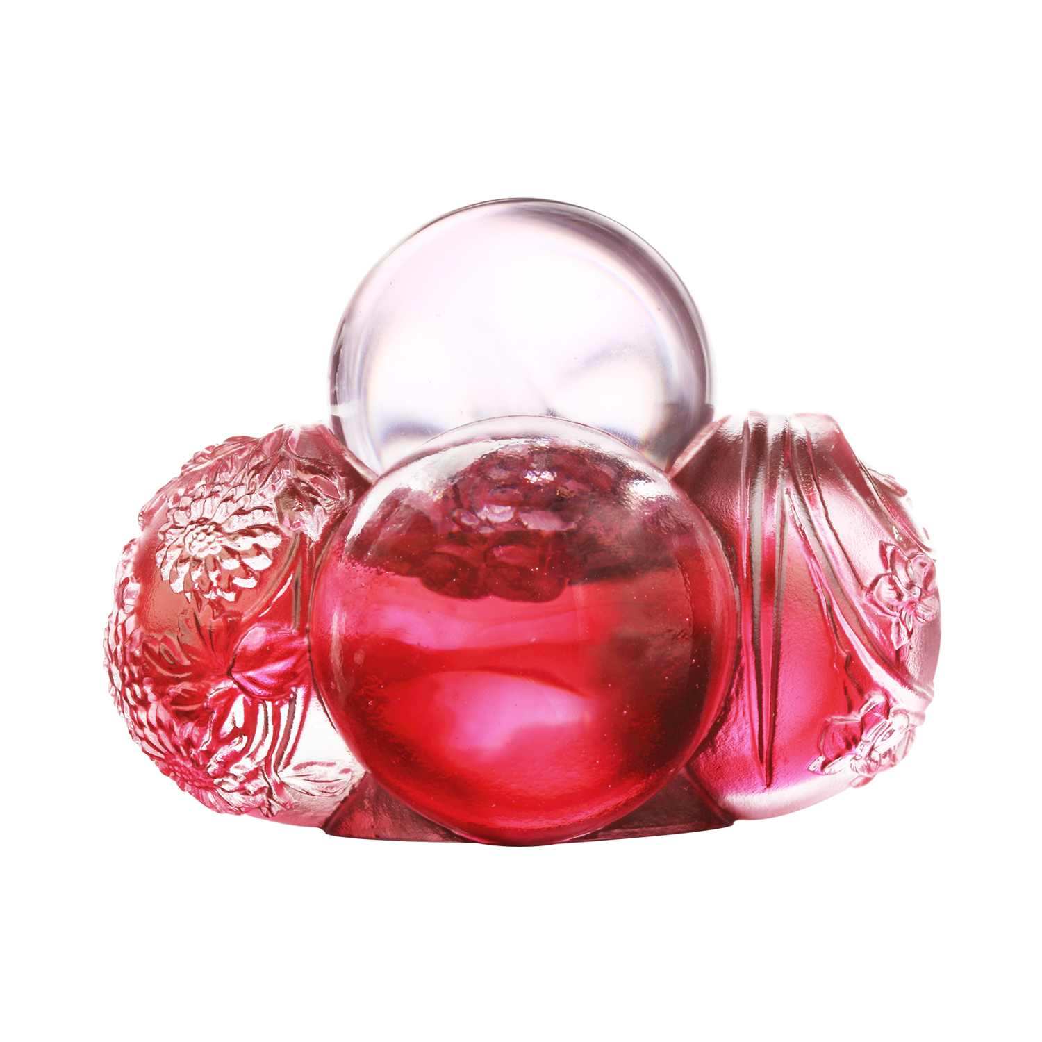LIULI Crystal Art Crystal Paperweight, Feng Shui, "Ubiquitous Turning of Ruyi"