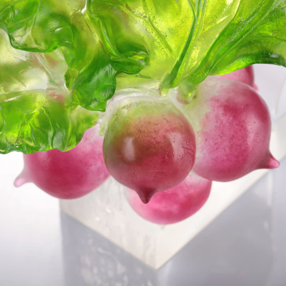 LIULI Crystal Art Crystal Radish, "The Heart of Our Great Land"