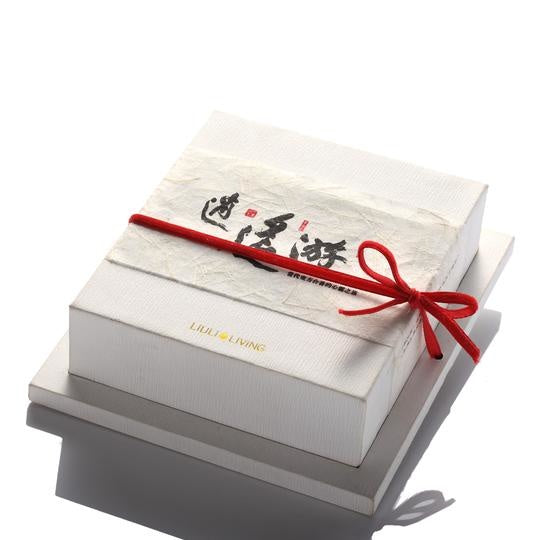 LIULI Crystal Art Crystal Incense Case & "A Happy Excursion - Clarity" Incense Set in Purple