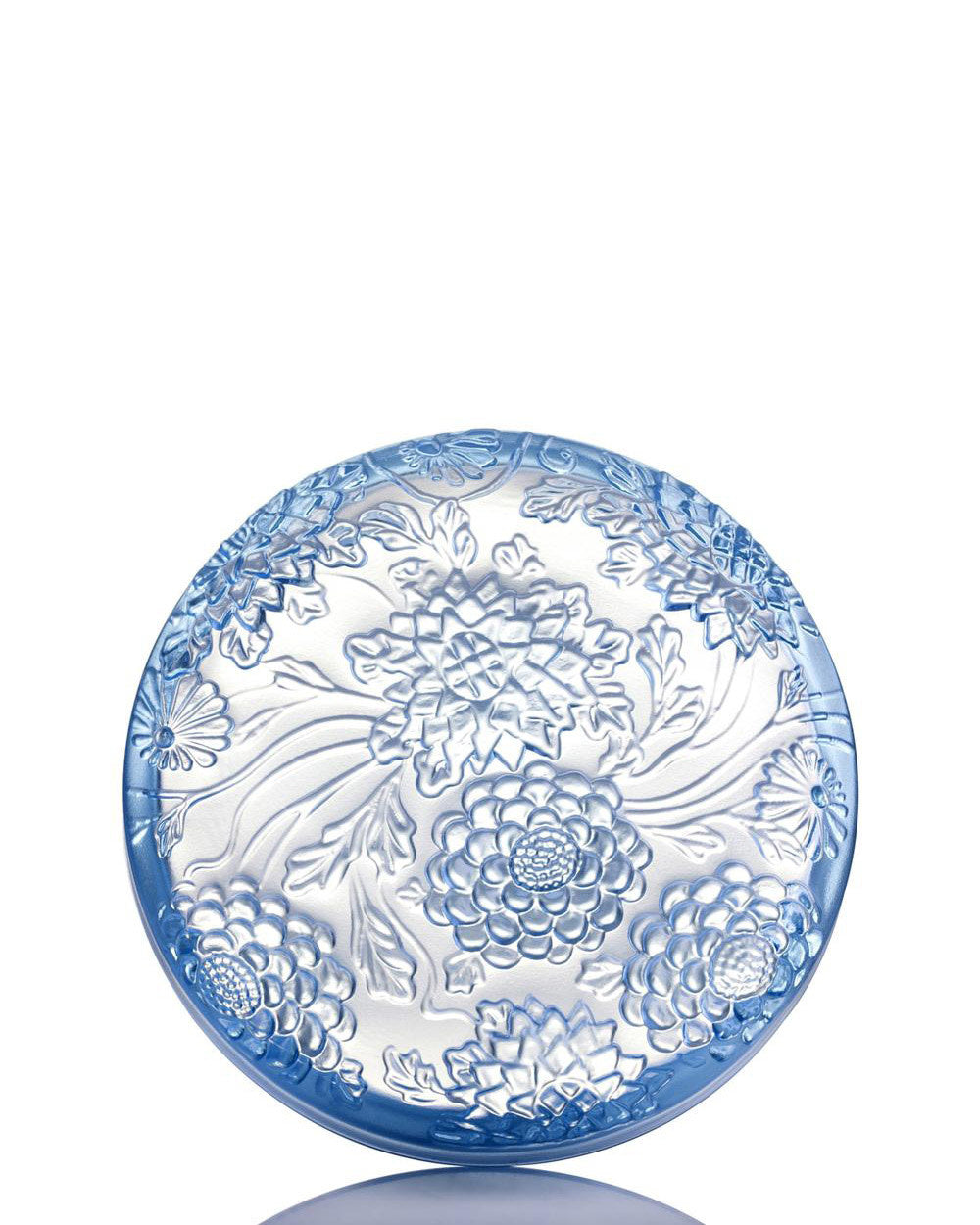 LIULI Crystal Art Fine Crystal, Chrysanthemum, Lunar Treasure Chest, Holiday Special Set of 2, Jewelry or Candy Box