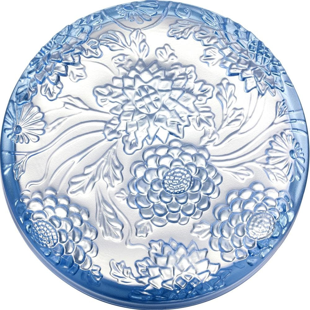 LIULI Crystal Art Fine Crystal, Chrysanthemum, Lunar Treasure Chest, Holiday Special Set of 2, Jewelry or Candy Box