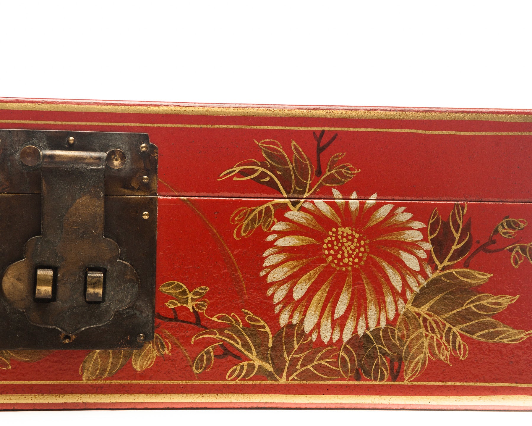 Mandarin Red Thrive Leather Box With Full Hardware (17")