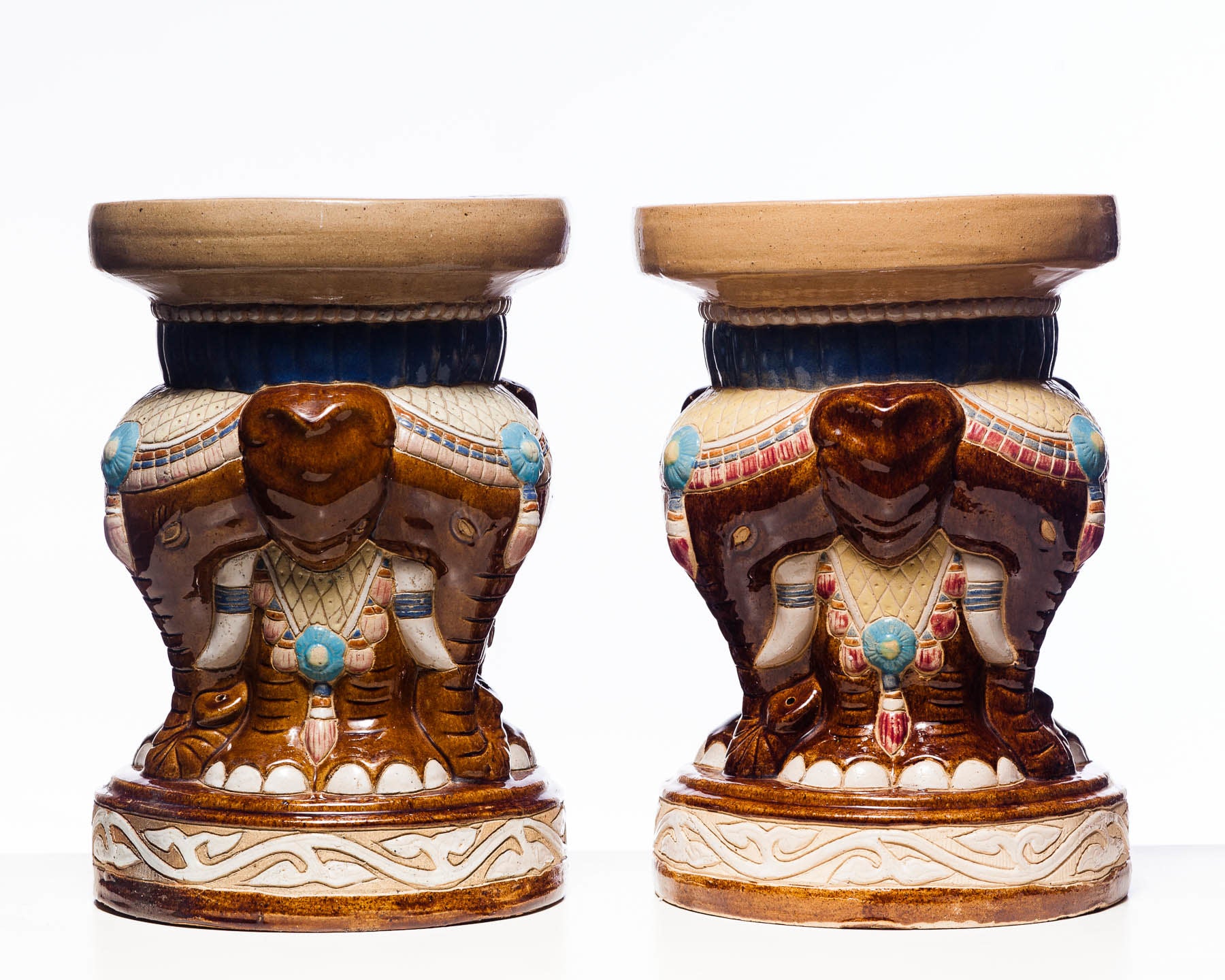 1960s Elephant Garden Seats - a Pair