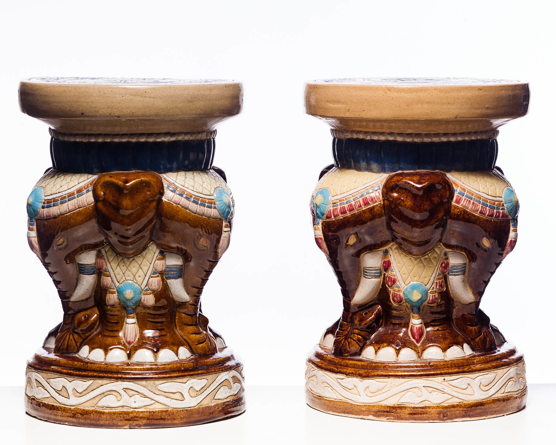 1960s Elephant Garden Seats - a Pair