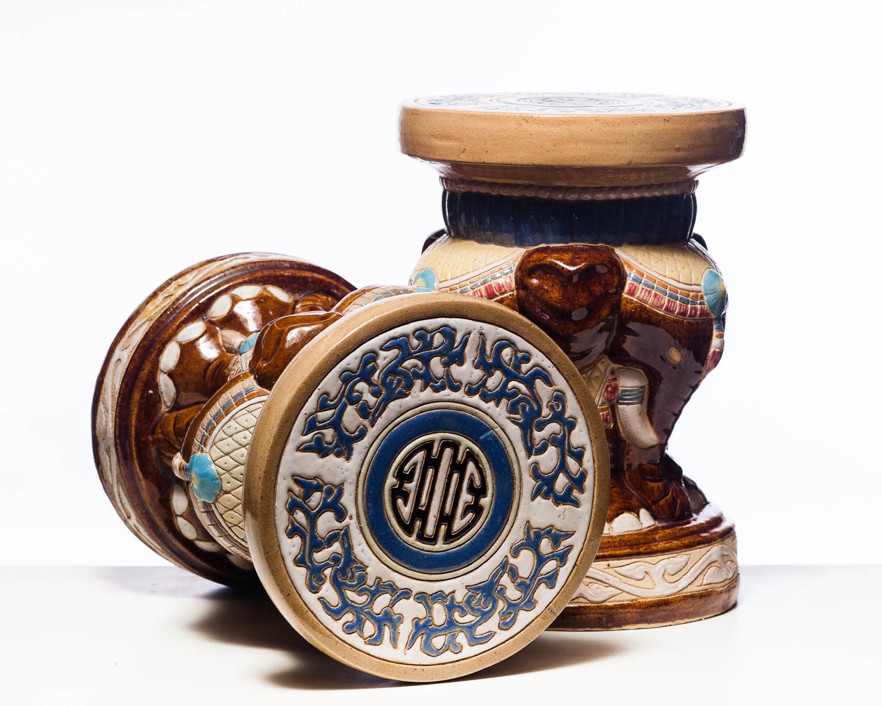 1960s Elephant Garden Seats - a Pair