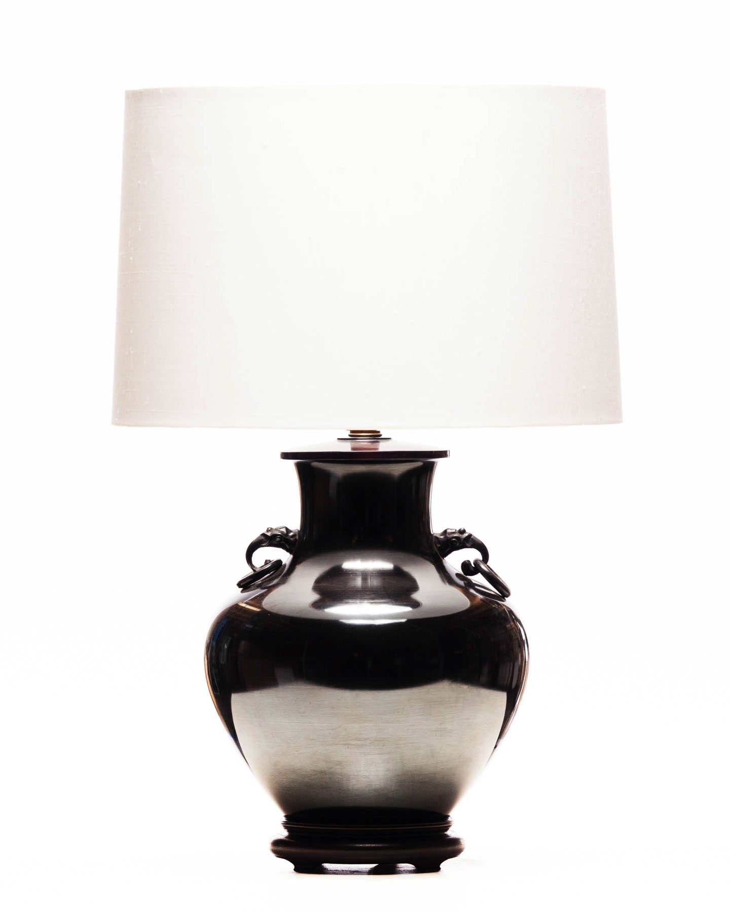 Akira Japanese Brass Lamp with Long Neck