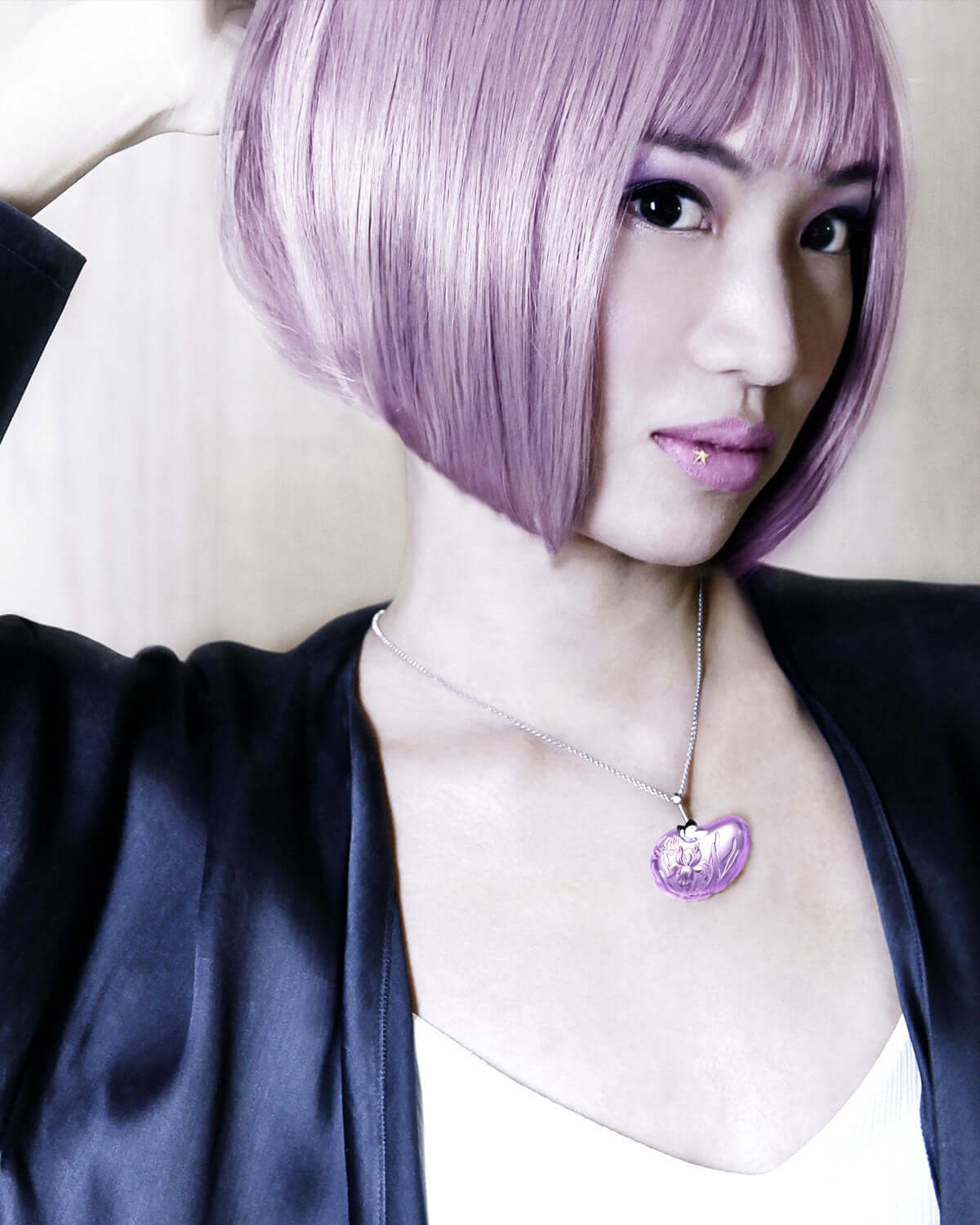 LIULI Crystal Art Crystal and Sterling Silver Iris "Messenger of Freedom" Pendant Necklace in Red