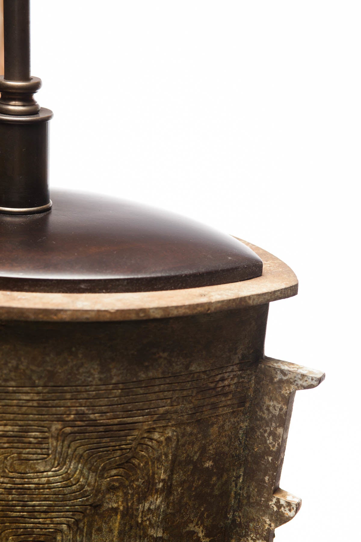 Lawrence & Scott Eclipse Verdigris Bronze Table Lamp