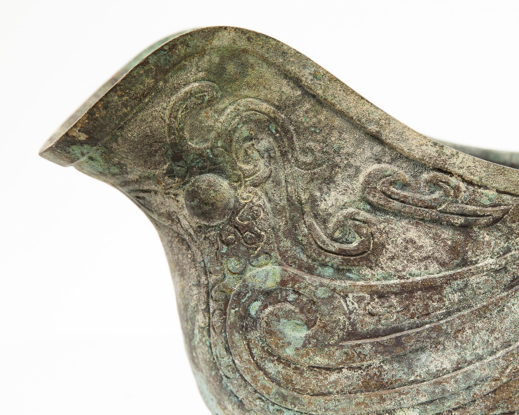Large Verdigris Bronze Snail Box