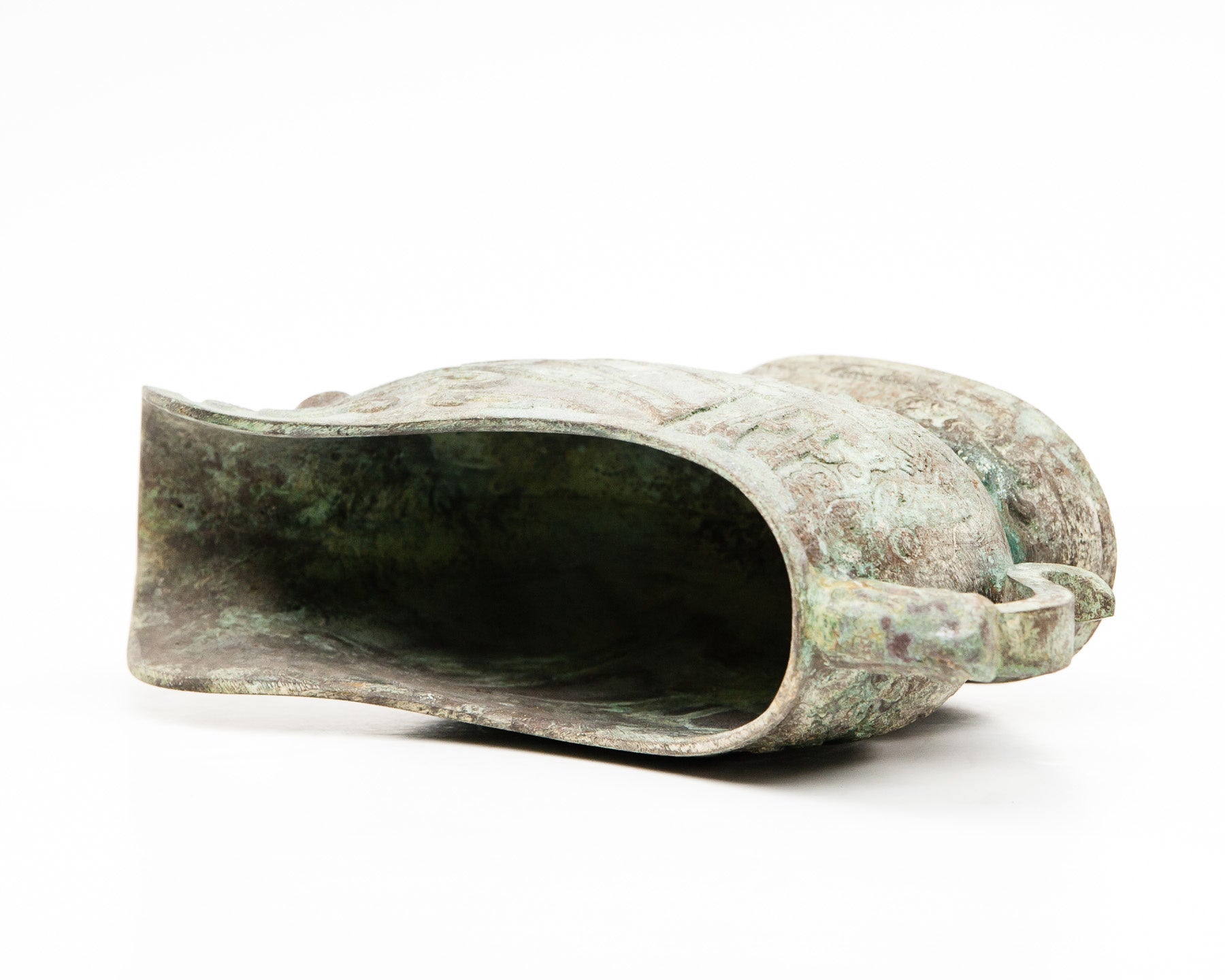 Large Verdigris Bronze Snail Box