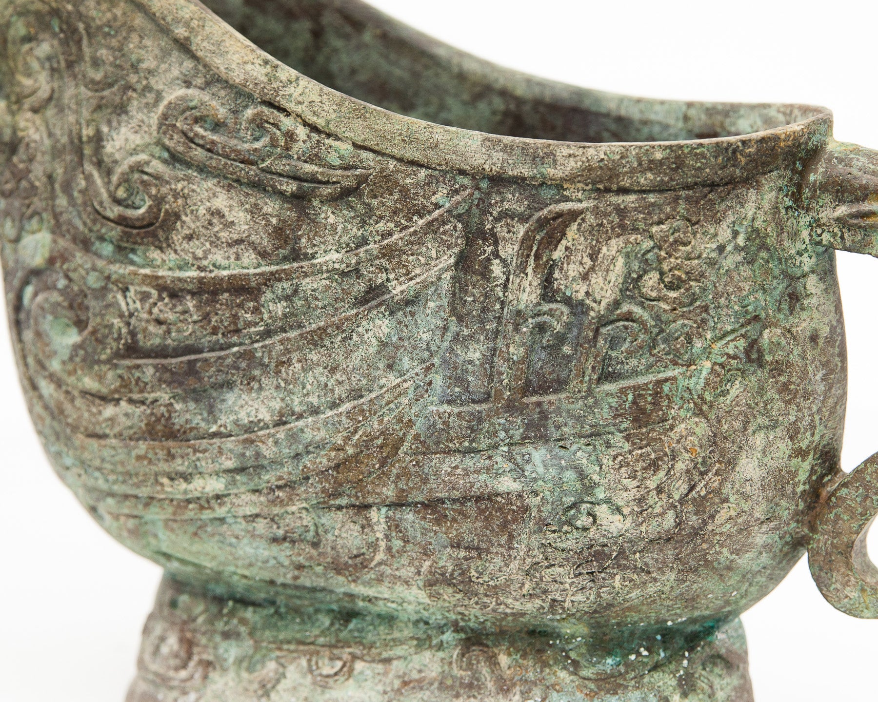 Large Verdigris Bronze Snail Box