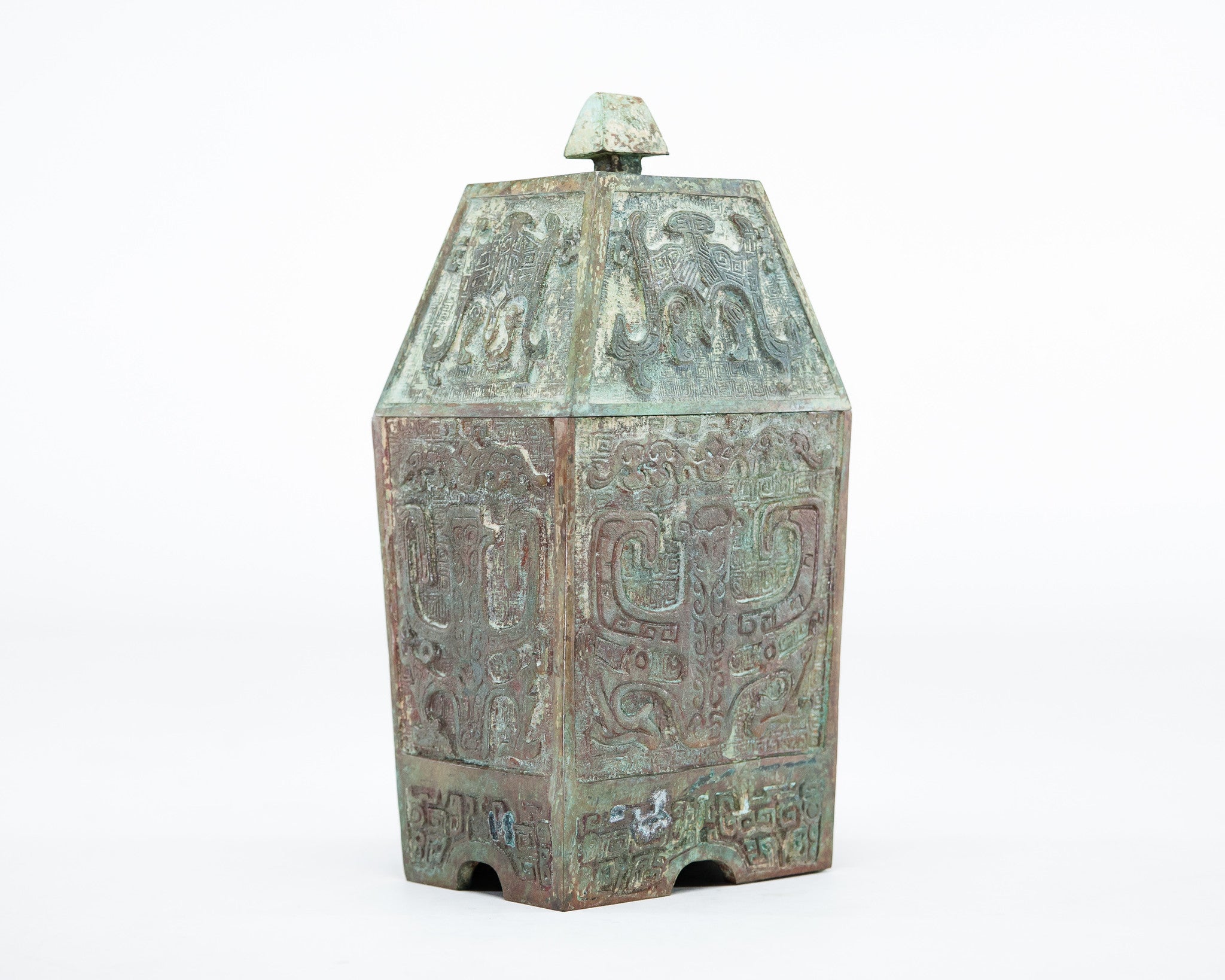 Verdigris Bronze Wine Vessel