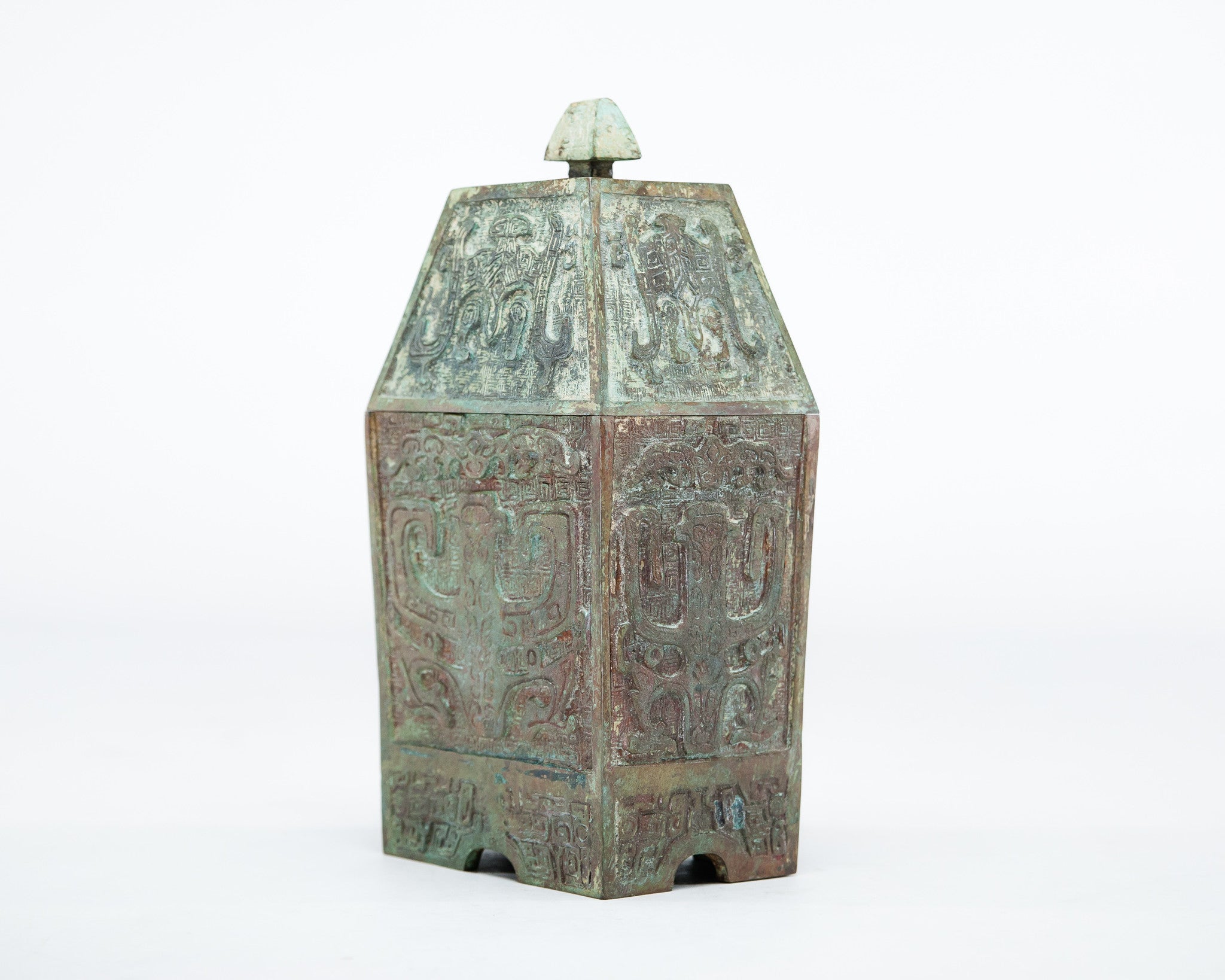 Verdigris Bronze Wine Vessel