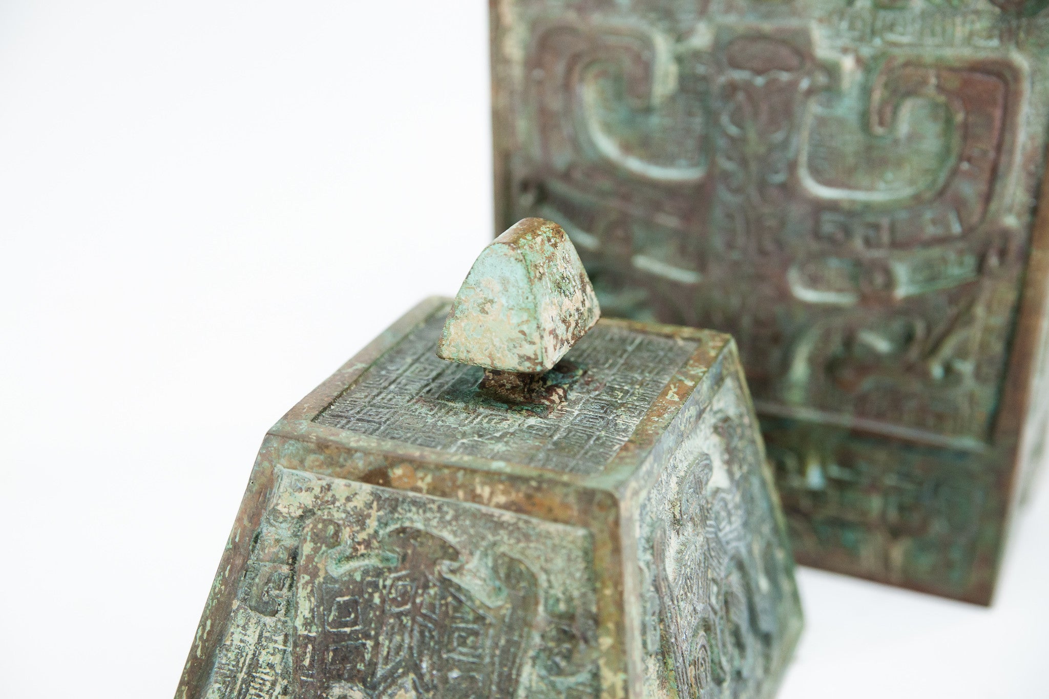 Verdigris Bronze Wine Vessel