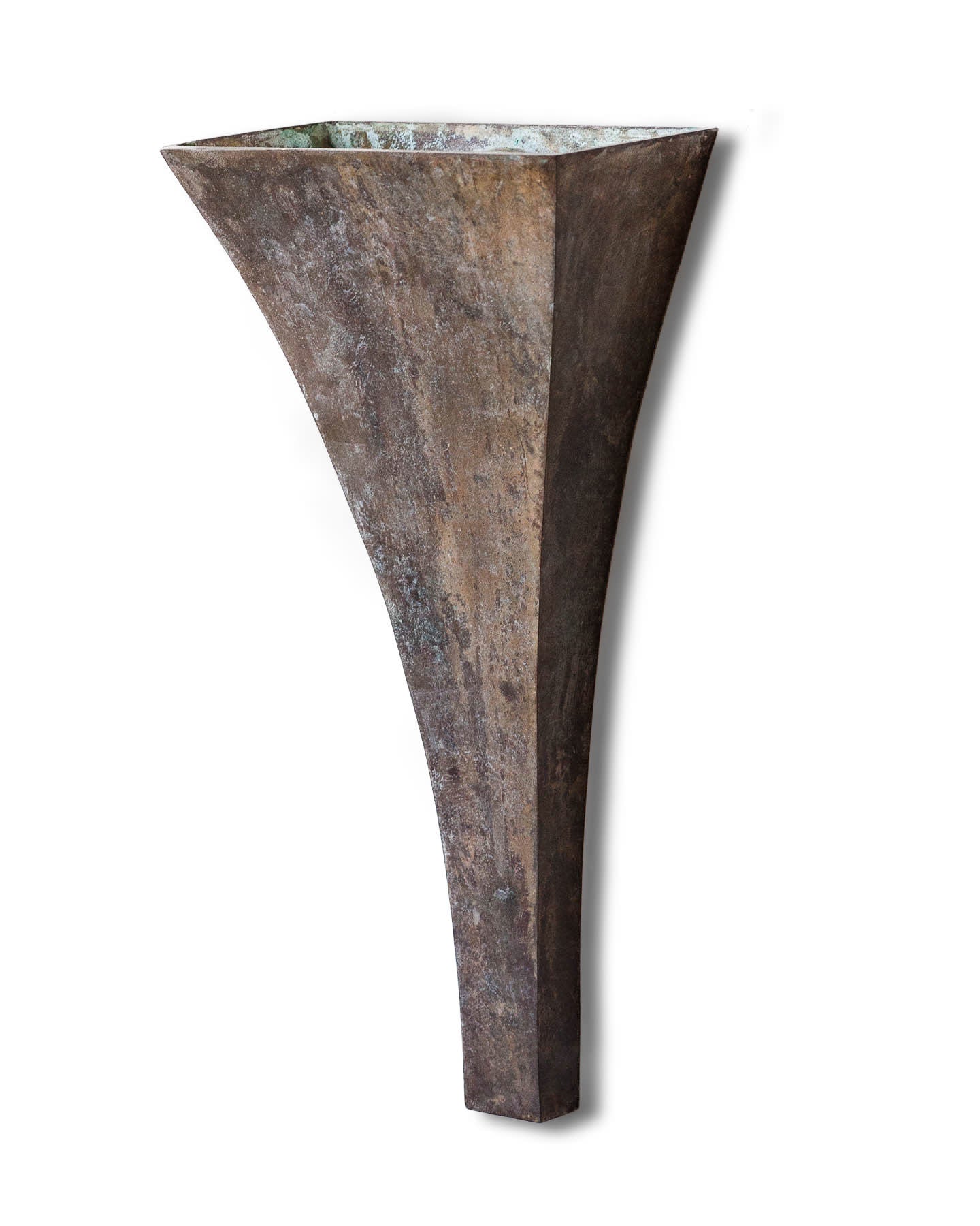 Hiroshi Large Verdigris Bronze Wall Sconce