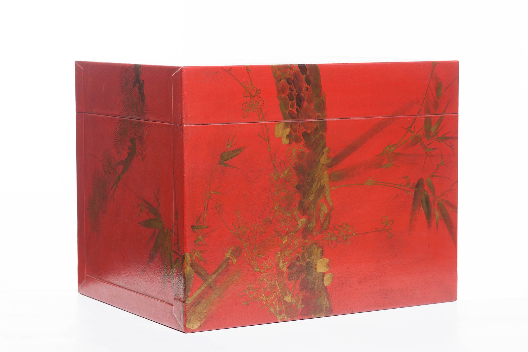 Mandarin Red Meridian Leather Box