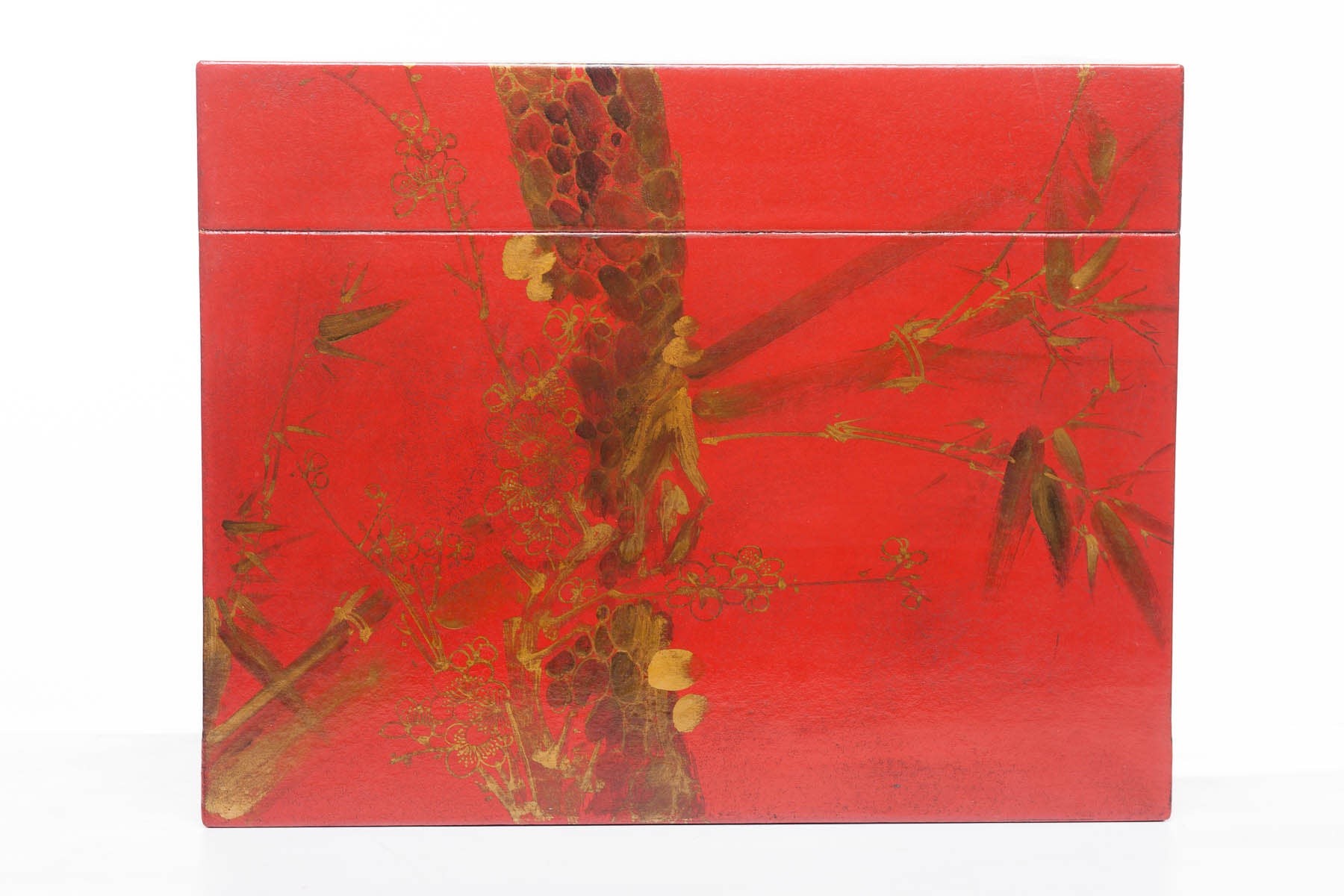 Mandarin Red Meridian Leather Box