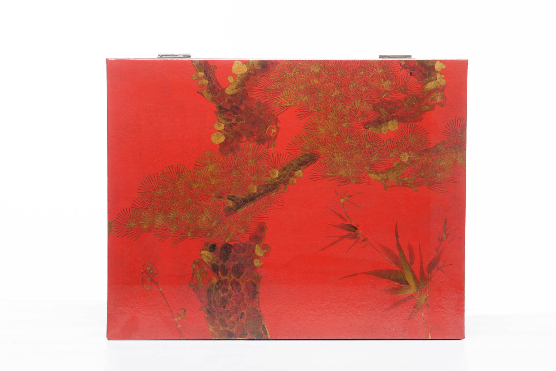 Mandarin Red Meridian Leather Box