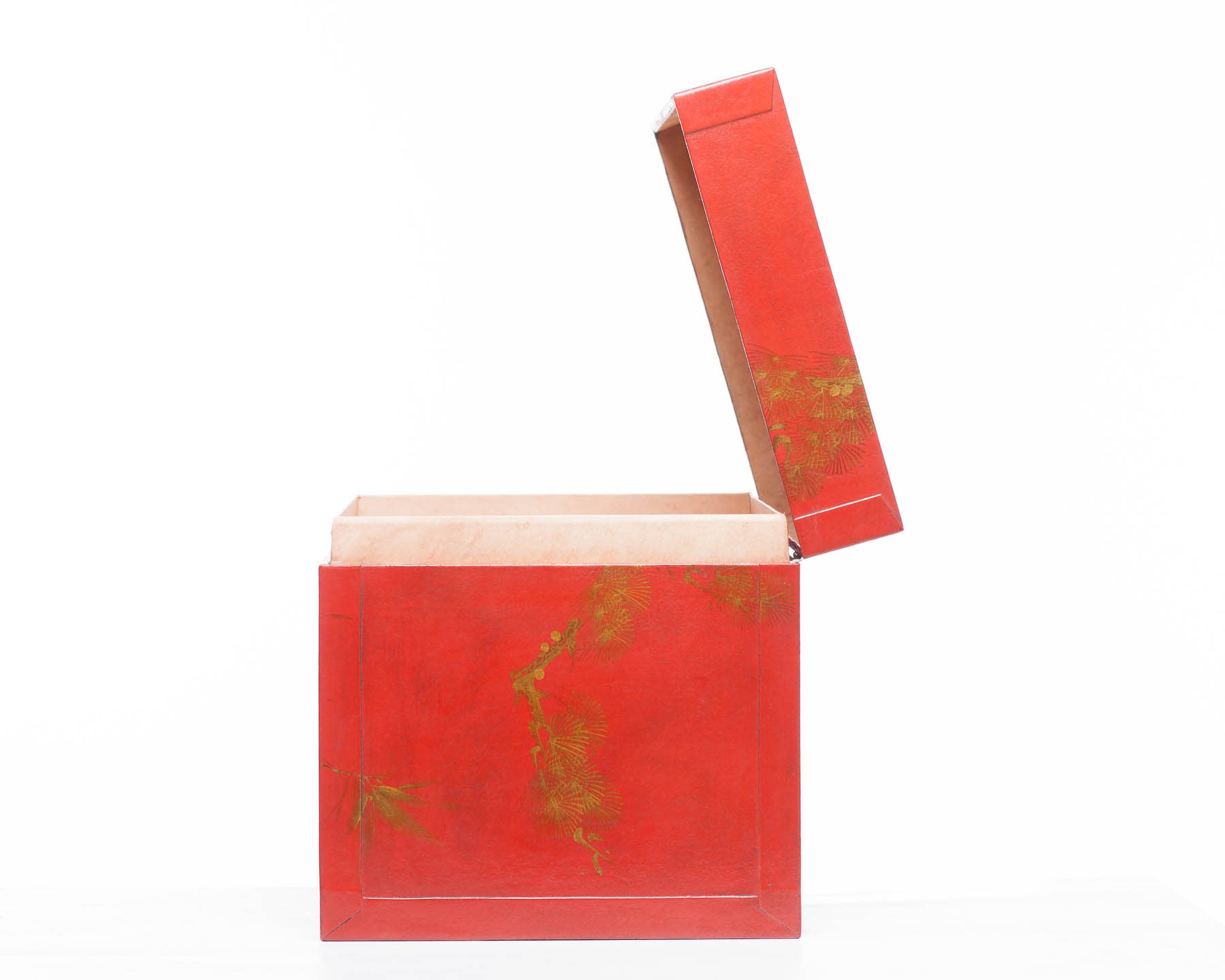 Mandarin Red Meridian Leather Box