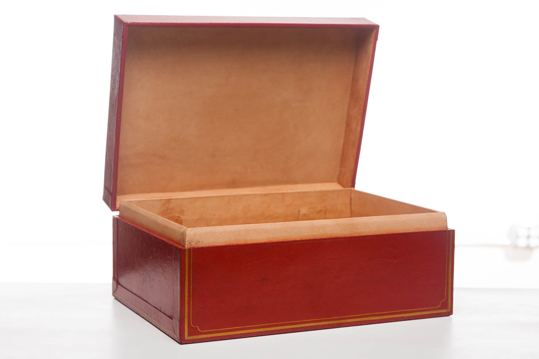 Mandarin Red Regalia Leather Box (16.5")