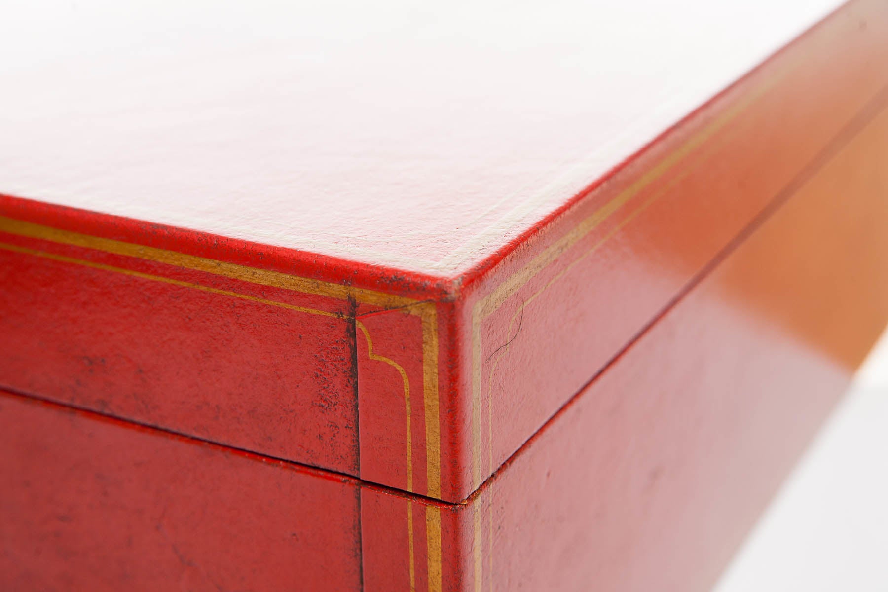 Mandarin Red Regalia Leather Box (16.5")