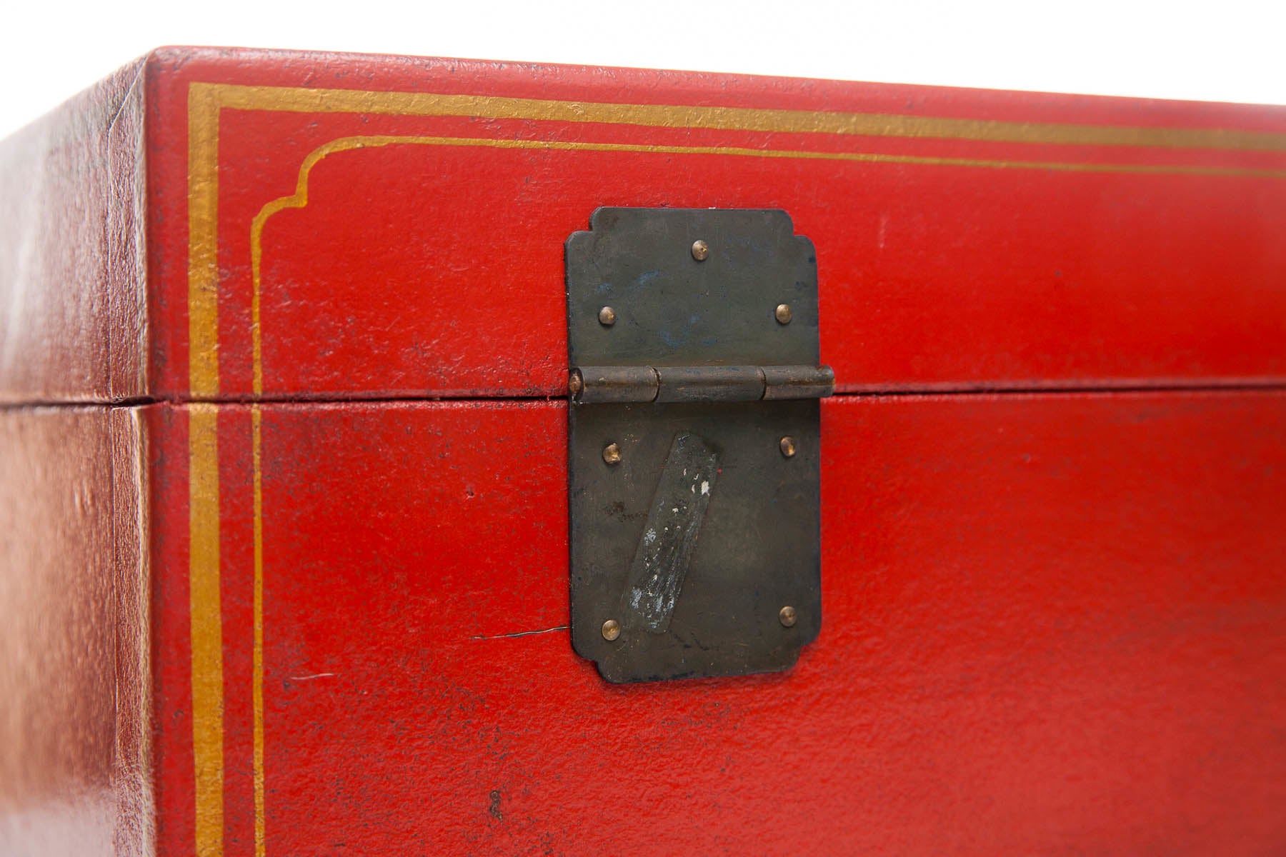 Mandarin Red Regalia Leather Box (16.5")