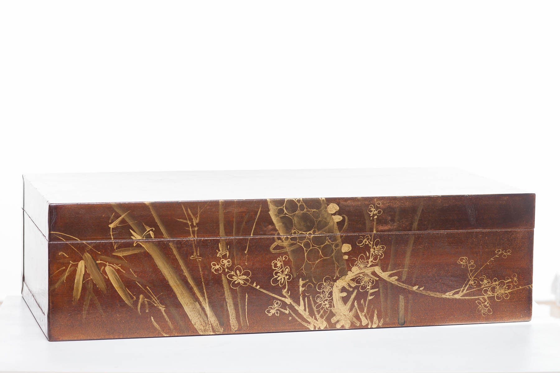 Mahogany Meridian Wide Leather Box