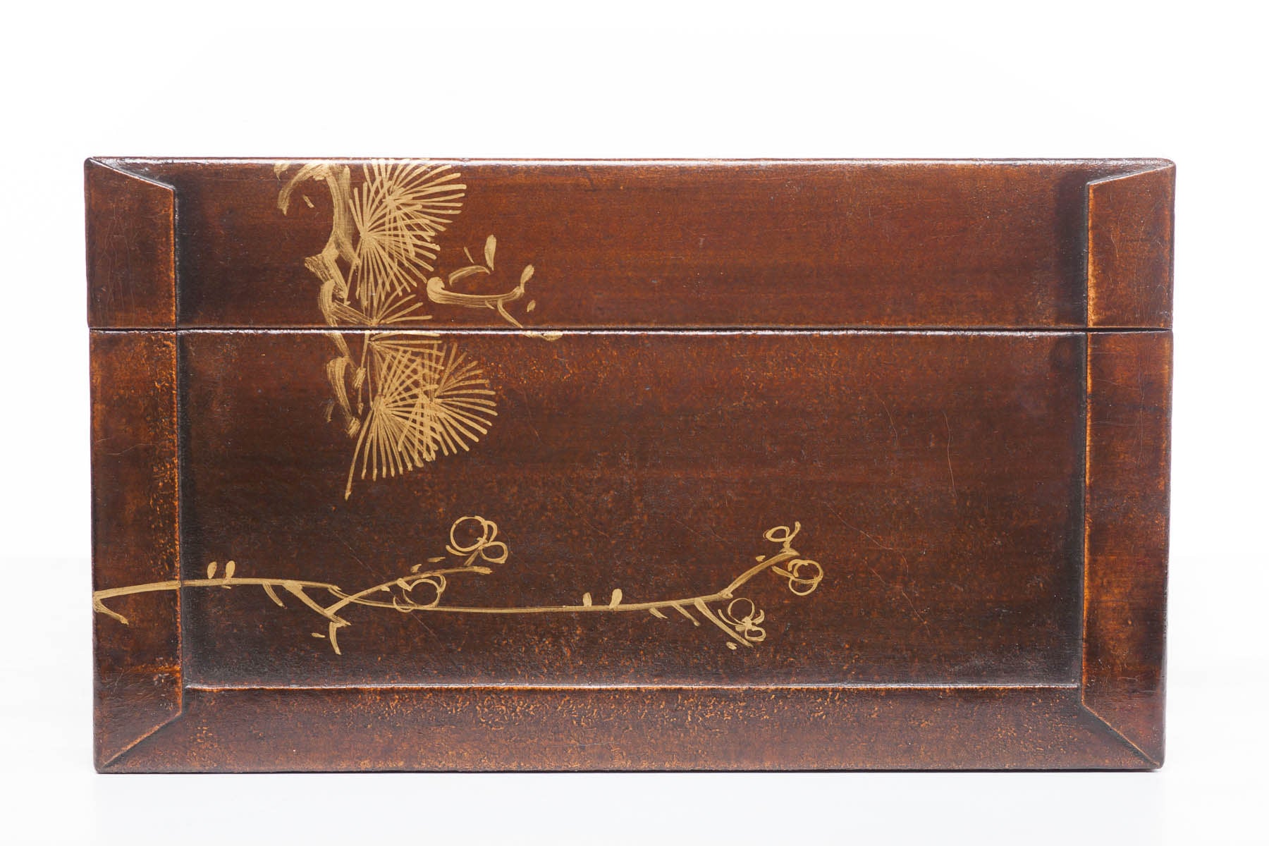 Mahogany Meridian Wide Leather Box