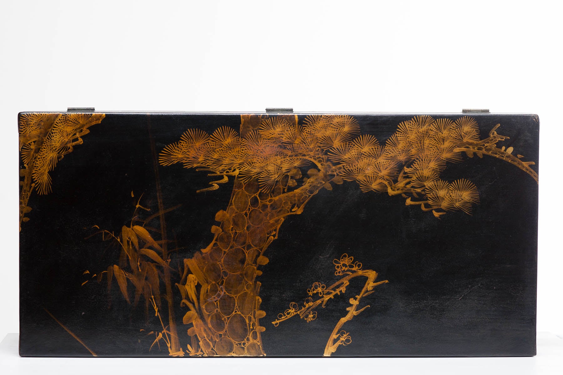 Black Meridian Wide Leather Box (34")