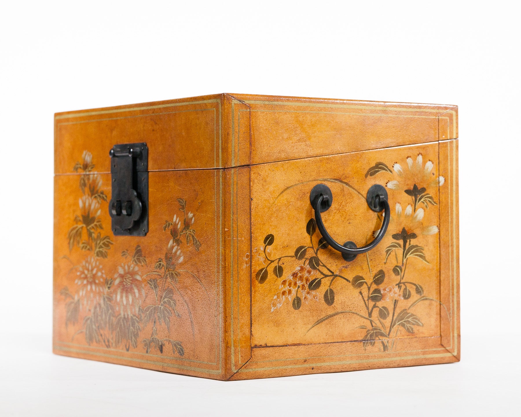 Water Buffalo Hide Leather Box 14.5"