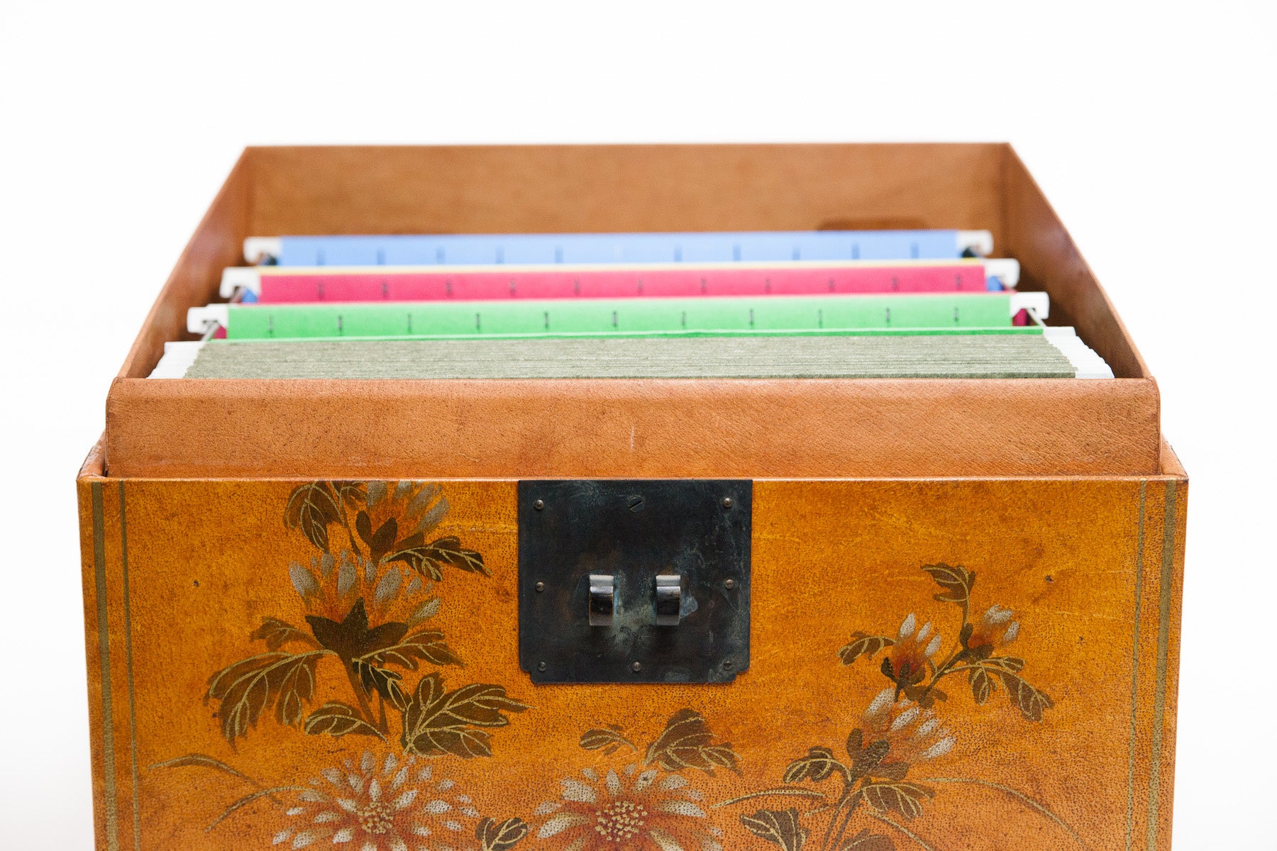 Water Buffalo Hide Leather Box 14.5"