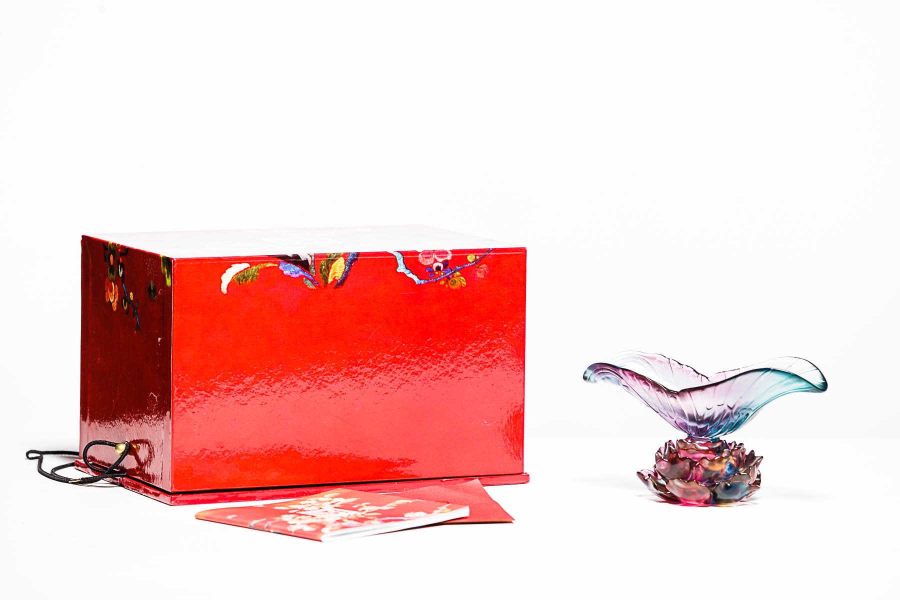 LIULI Crystal Art Crystal Lotus Butterfly Chalice "The Attracted Butterfly"