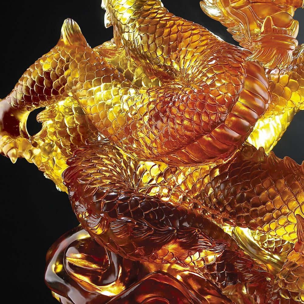 LIULI Crystal Art Crystal Dragon (Limited Edition) "An Overwhelming Force From The East"