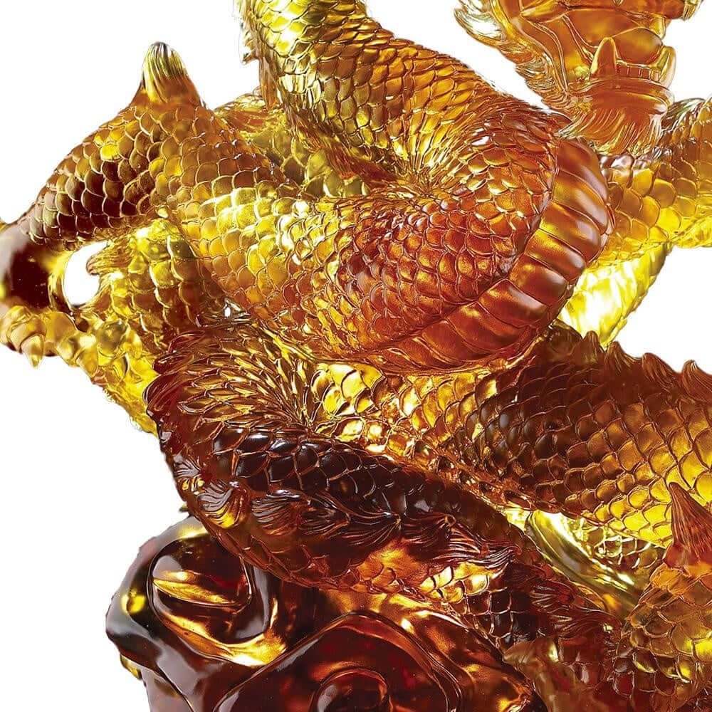 LIULI Crystal Art Crystal Dragon (Limited Edition) "An Overwhelming Force From The East"