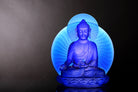LIULI Crystal Art Crystal Medicine Buddha (Blue)