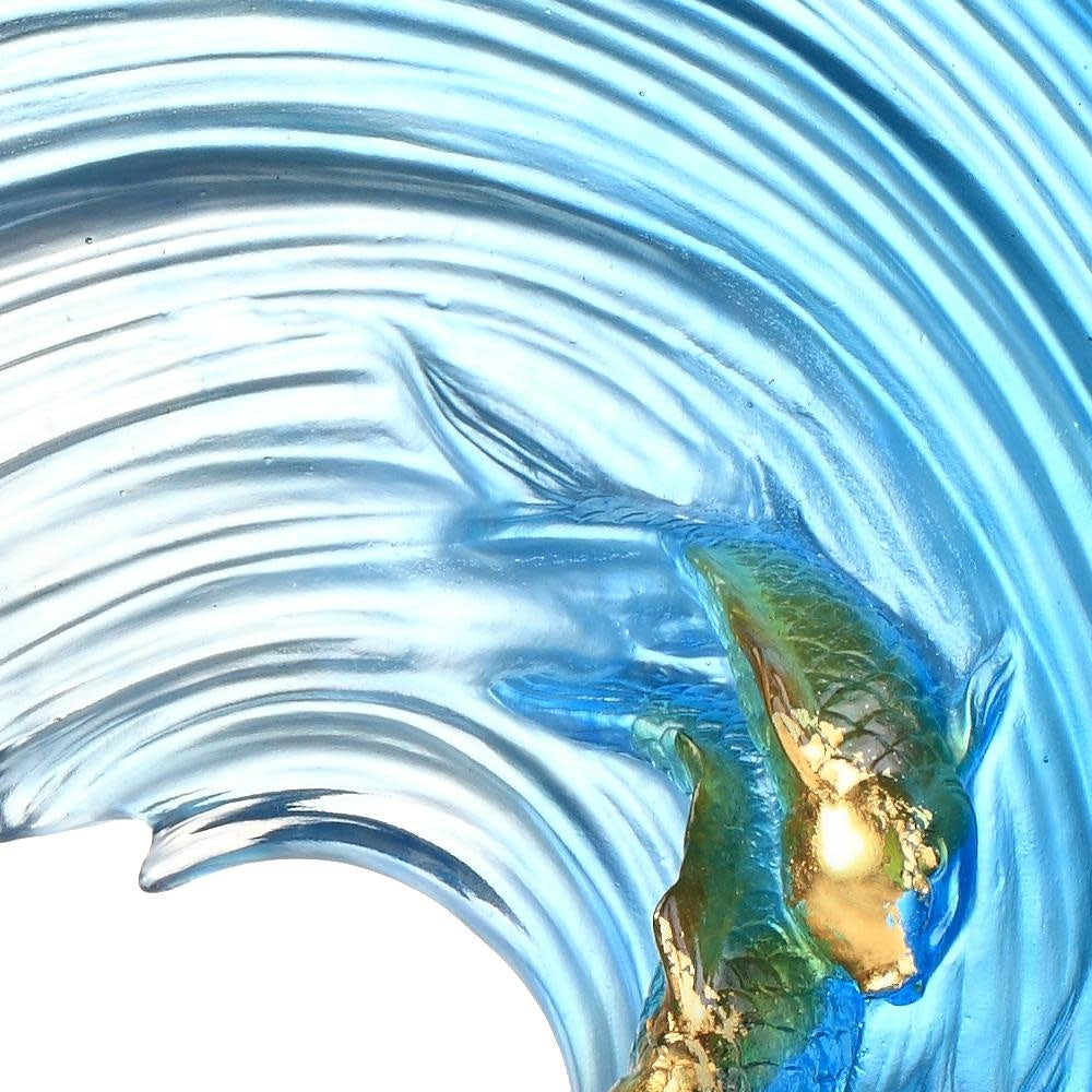 LIULI Crystal Art Crystal Koi with 24k Gold Leaf (Limited Edition)