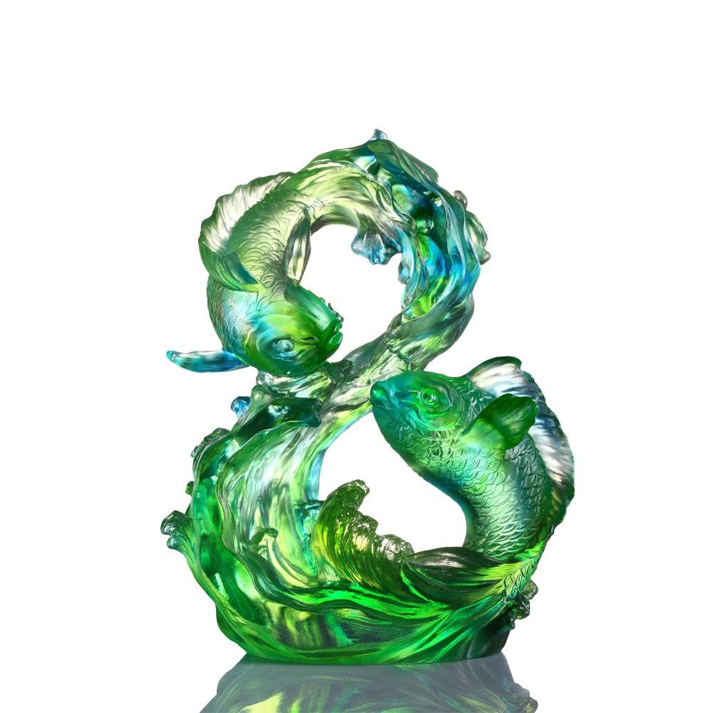 LIULI Crystal Art Crystal Koi Infinity (Limited Edition)