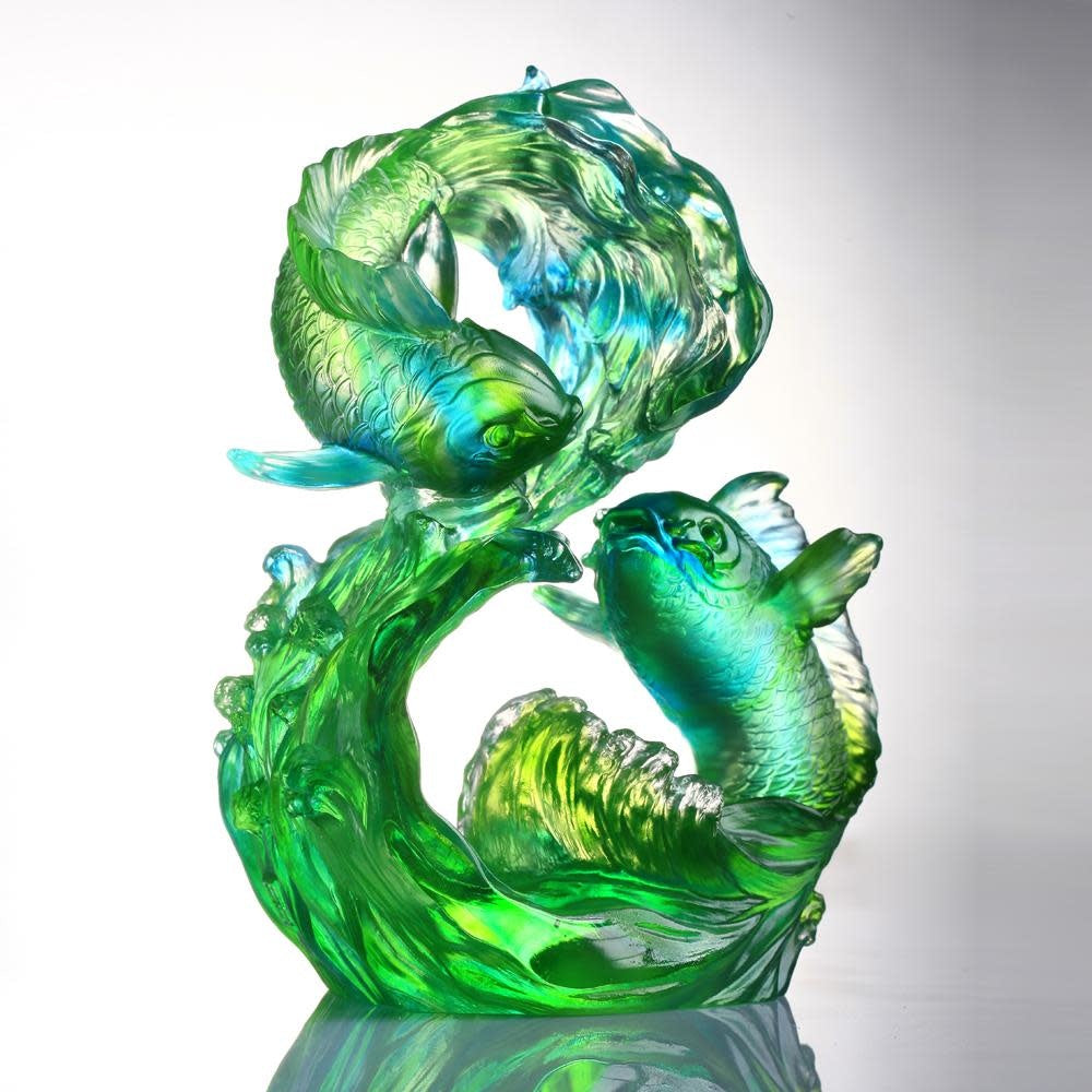 LIULI Crystal Art Crystal Koi Infinity (Limited Edition)