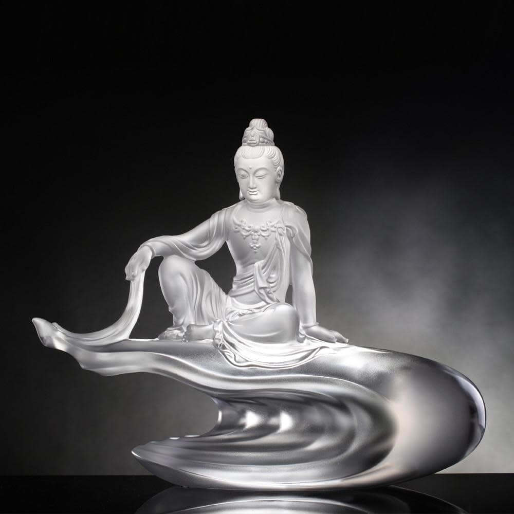 LIULI Crystal Art Crystal Buddha "Light Exists Because of Love - Heart of Guanyin" (Limited Edition)