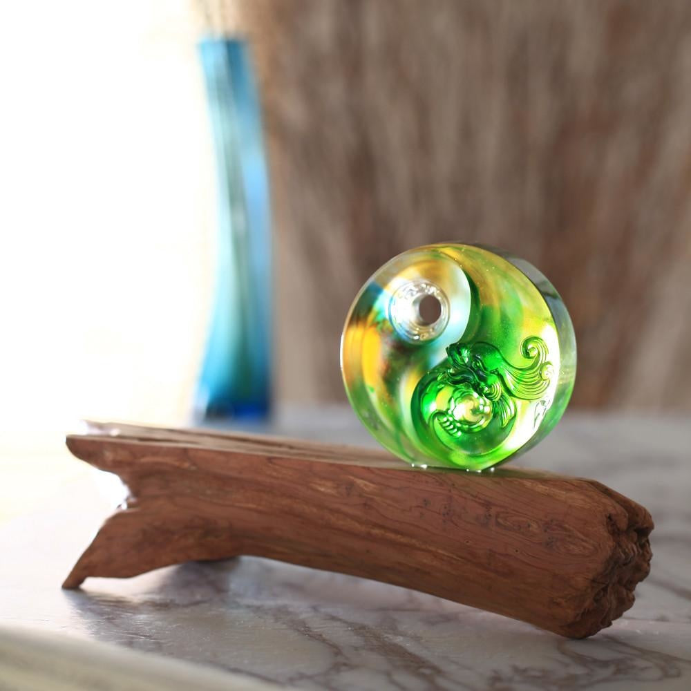LIULI Crystal Art Crystal Yin Yang Paperweight (Limited Edition)