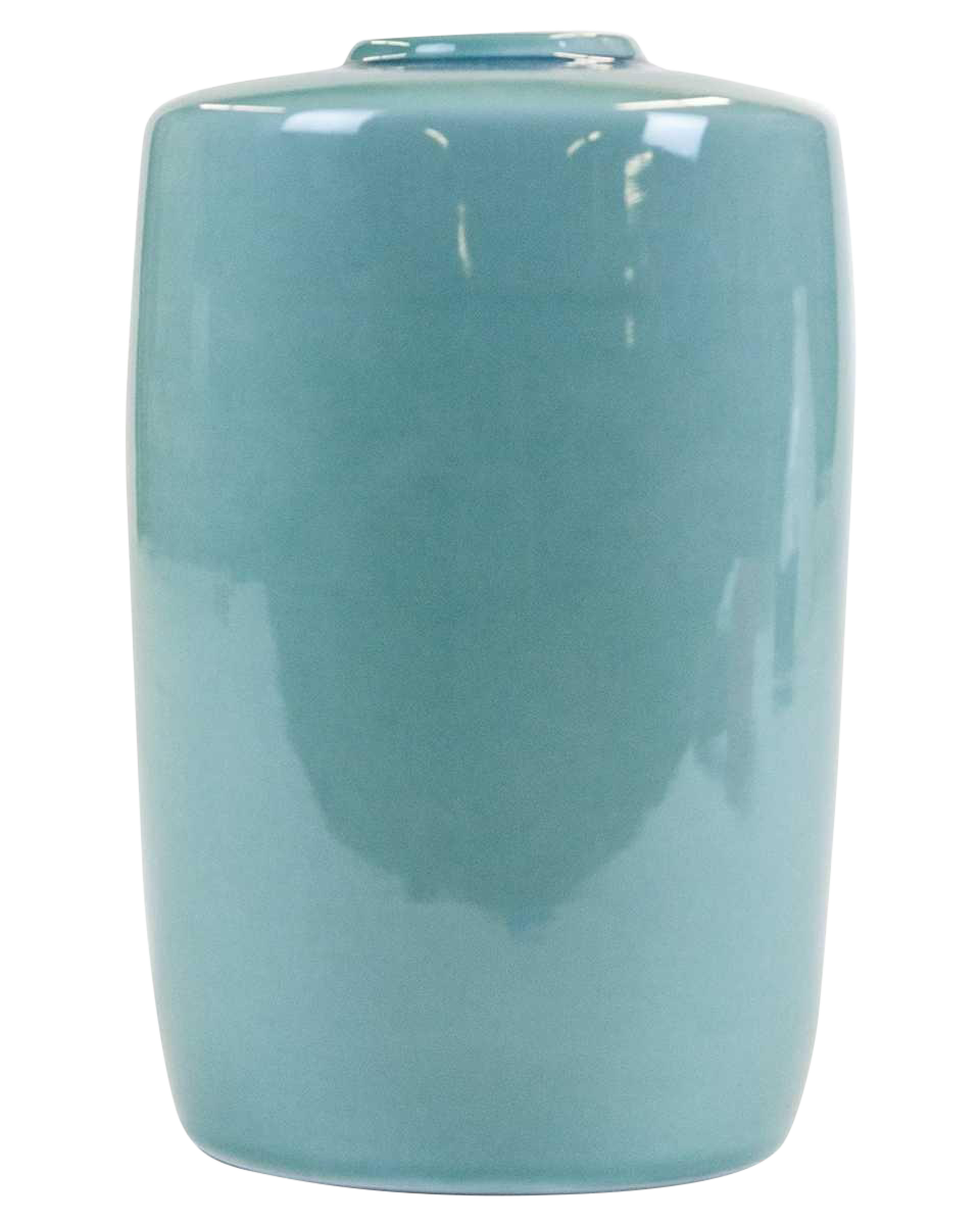 Japanese Light Blue Kutani Celadon Glazed Vase