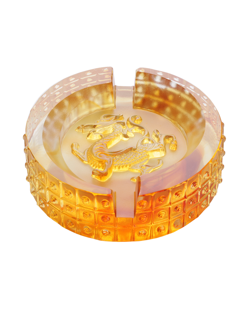 LIULI Crystal Art The Dragon of the East Crystal Paperweight