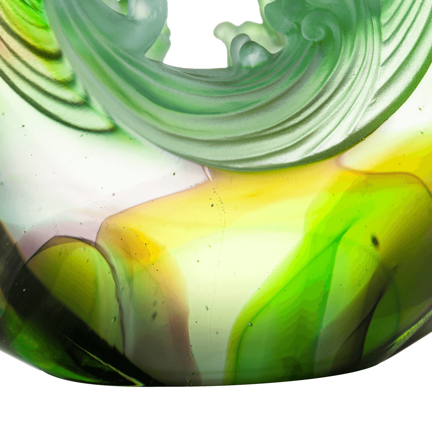 LIULI Crystal Art Crystal Chinese Ingot, Gold Nugget, "Ubiquitous Brilliance of the Dragon"