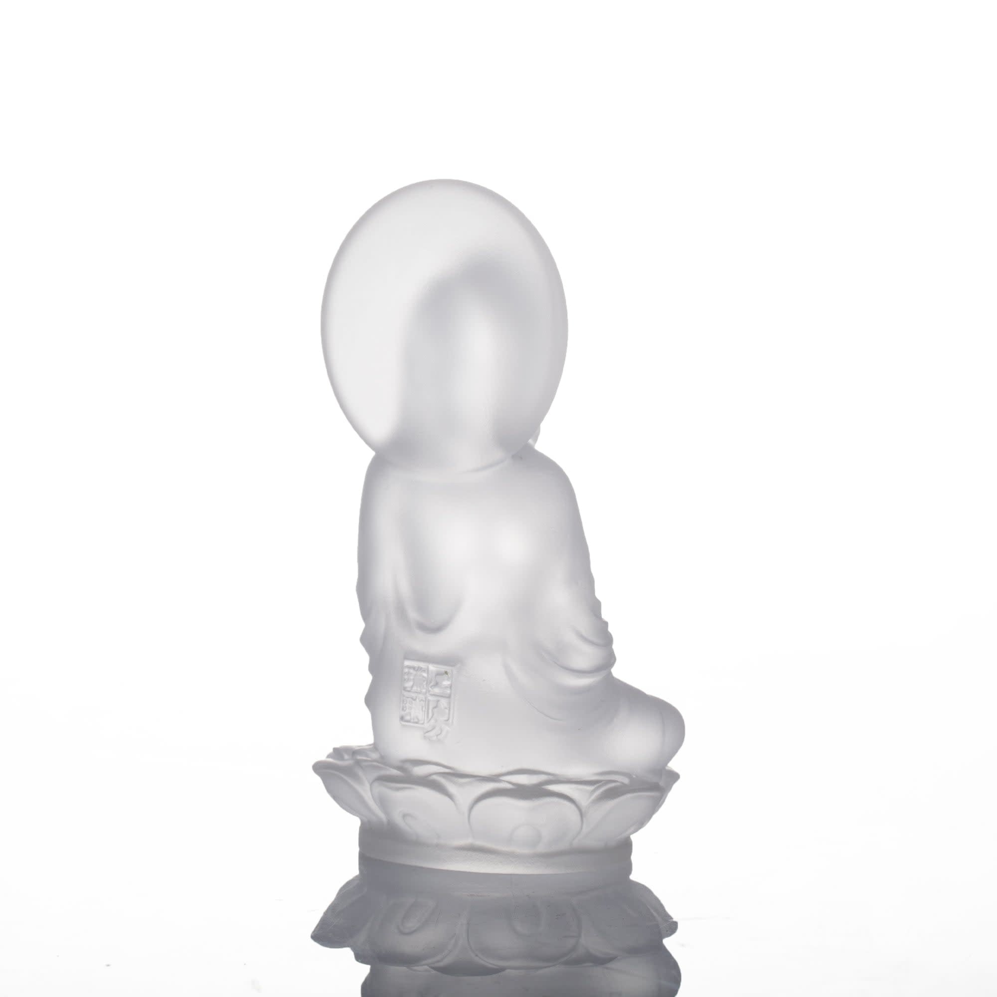 LIULI Crystal Art Crystal Guanyin Sculpture, "Accompanied By Ease + A Happy Excursion Set"