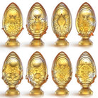 LIULI Crystal Art Crystal Feng Shui Victory Banner-Auspices Far and Wide, Eight Auspicious Offerings, Light Amber (Limited Edition)