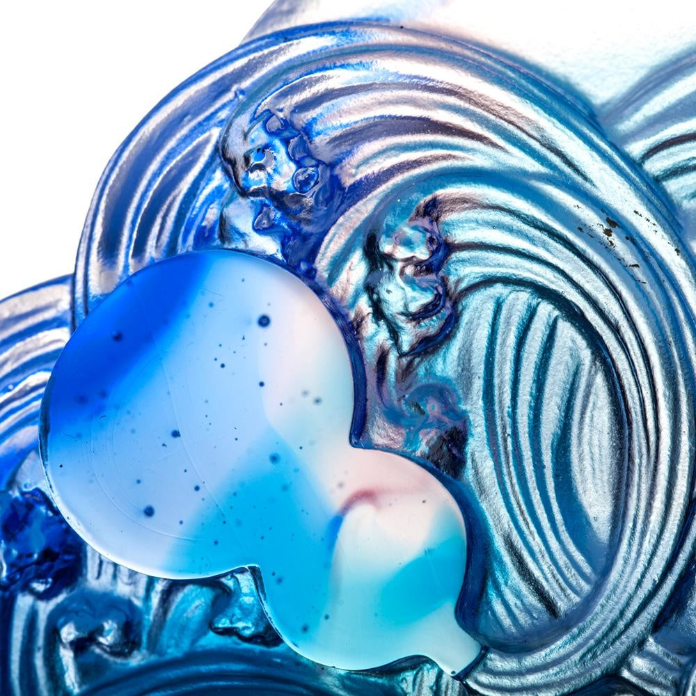 LIULI Crystal Art Crystal Feng Shui Gourd or Hulu-Accept Fortune, Receive Blessings, Royal Purple/Red