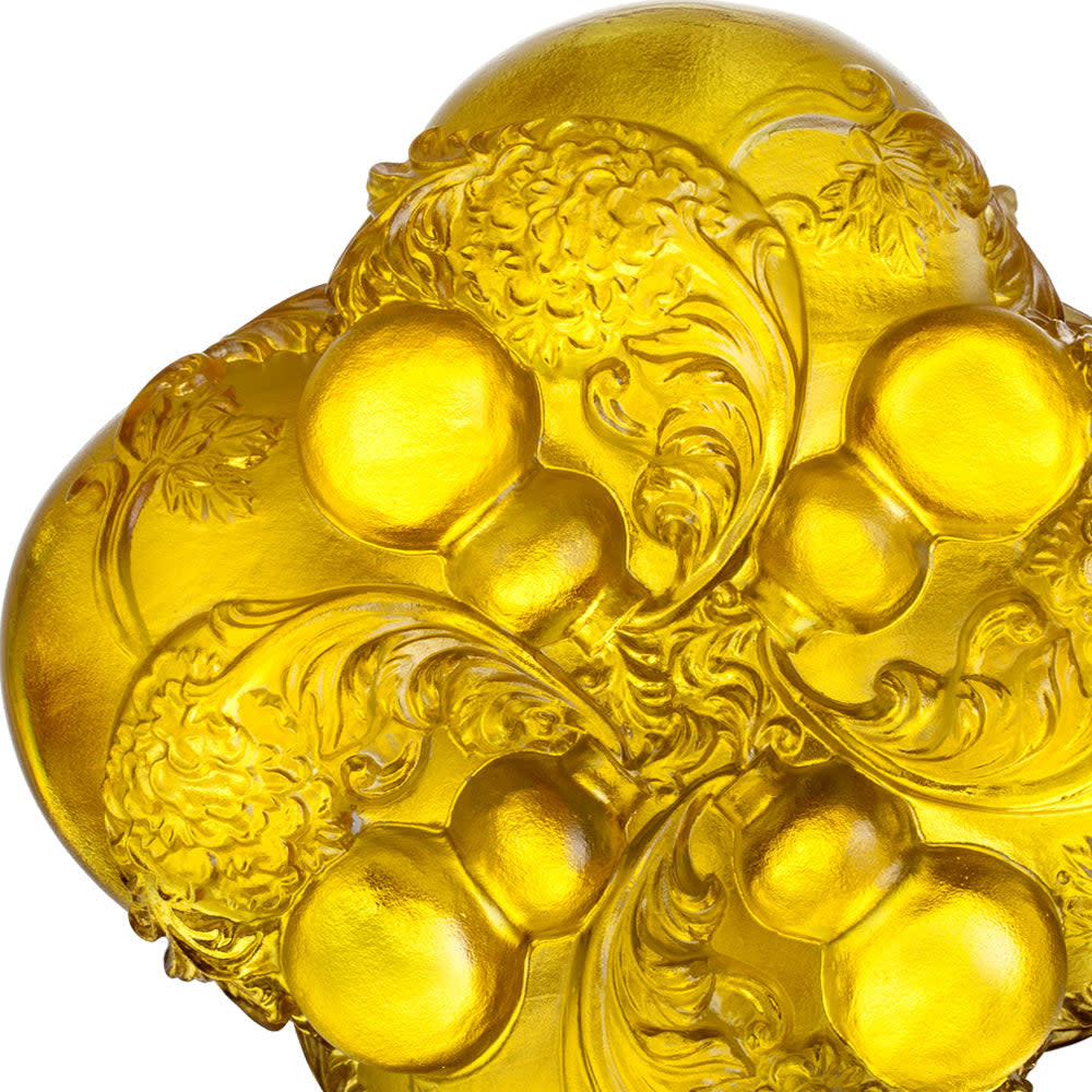 LIULI Crystal Art Crystal Feng Shui, Gourd, Hulu, Well of Fortune