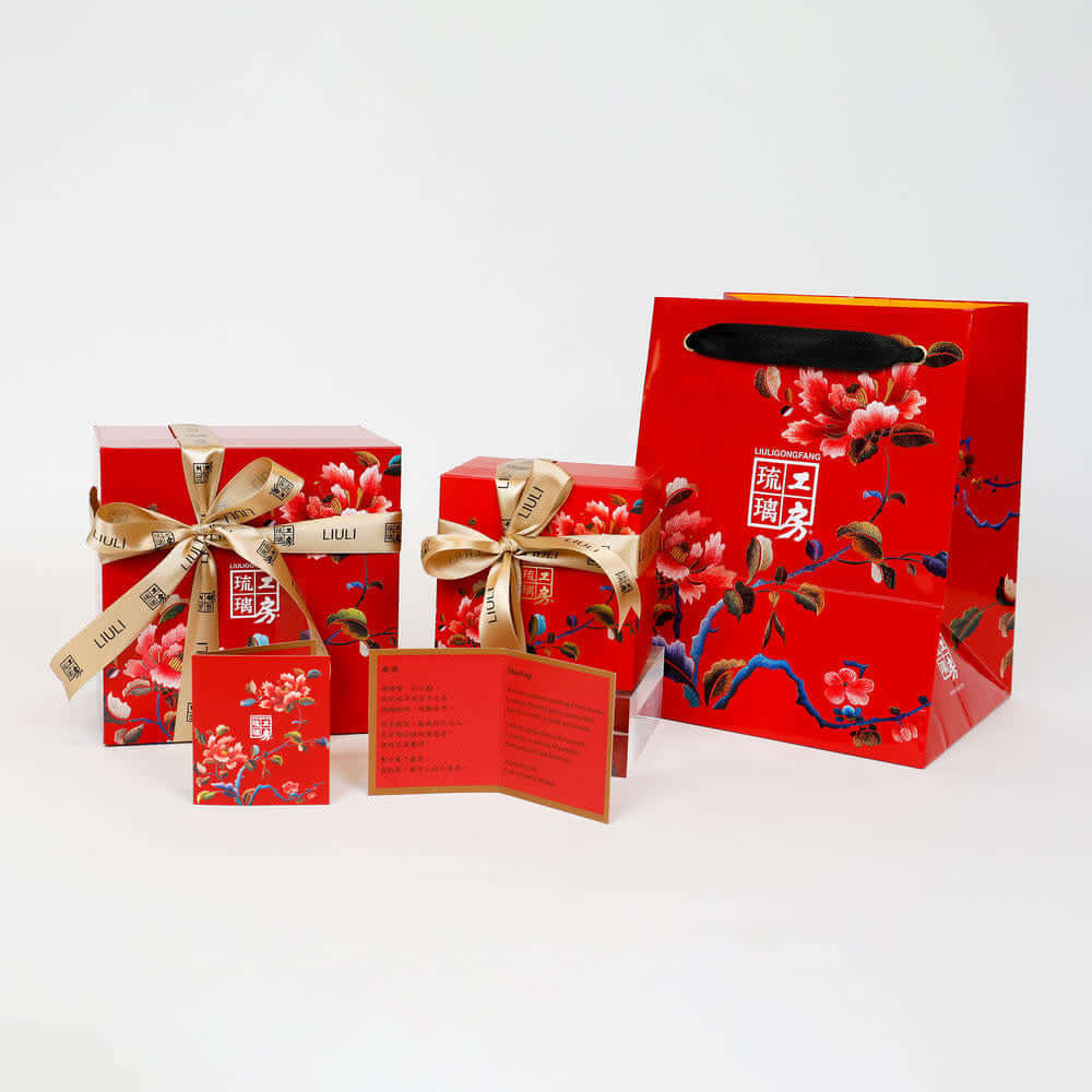 LIULI Crystal Art Bird on Heart Shape Figurine (Romance and Love) - "Amorous Words"